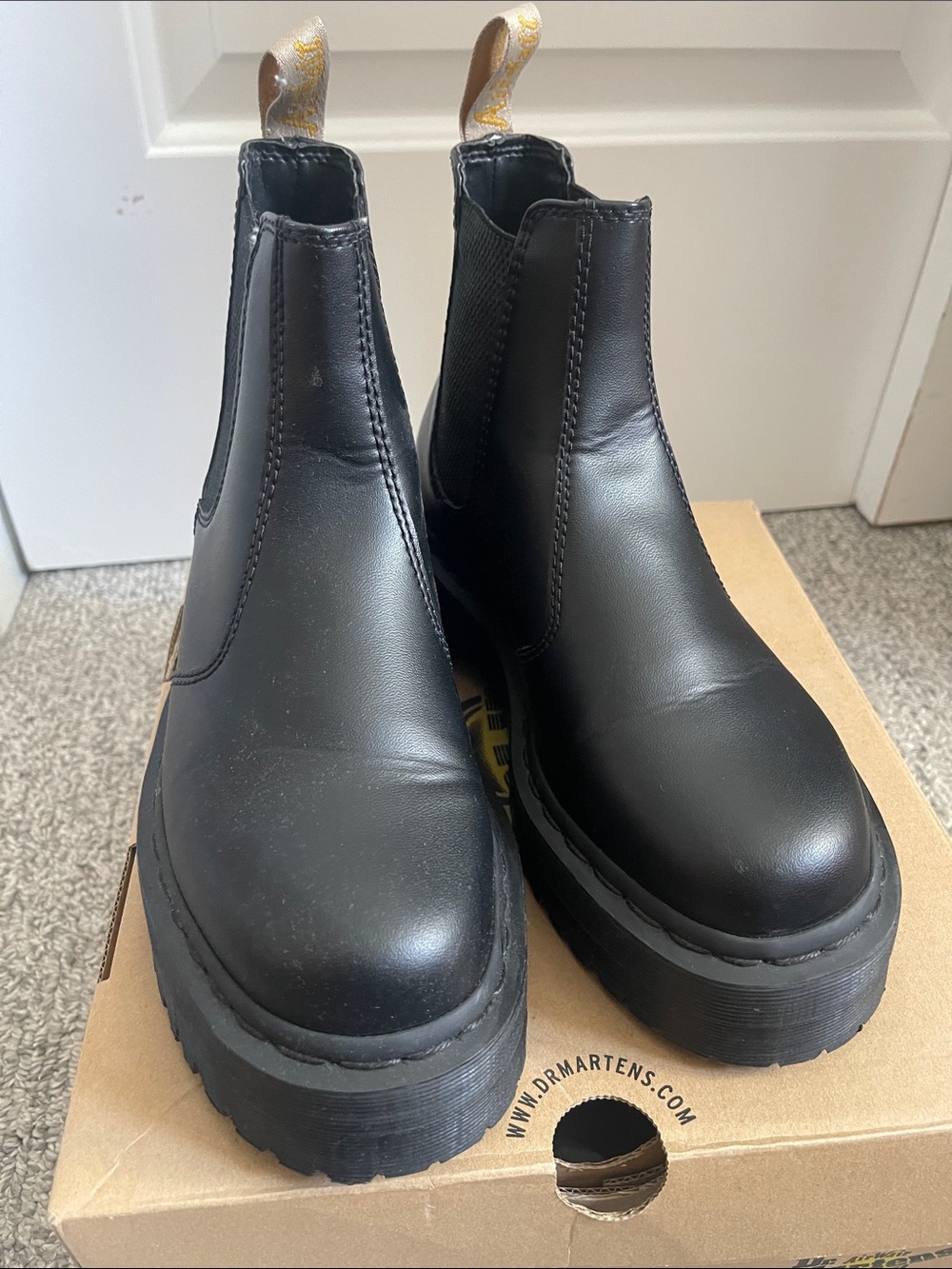 Dr. Martens Black Platform Chelsea Boots